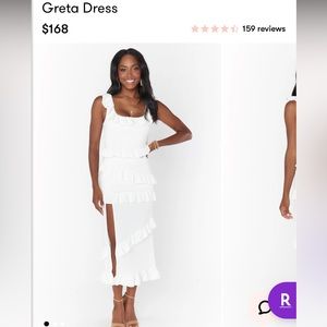 Showmeyourmumu Greta Midi Dress White M